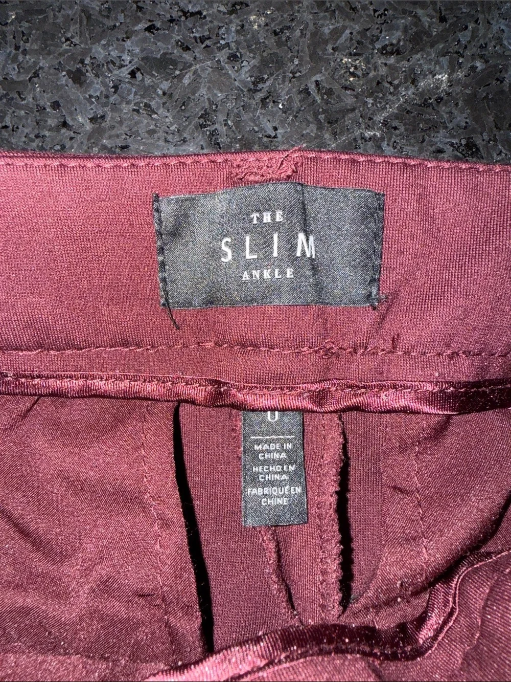 UEC WHITE HOUSE BLACK MARKET The Slim Ankle Empire Plum SZ 0